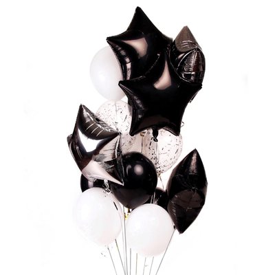 Повітряні кульки з гелієм - Black & white 153 фото
