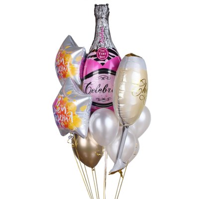 Повітряні кульки з гелієм - Cheers pink 118 фото