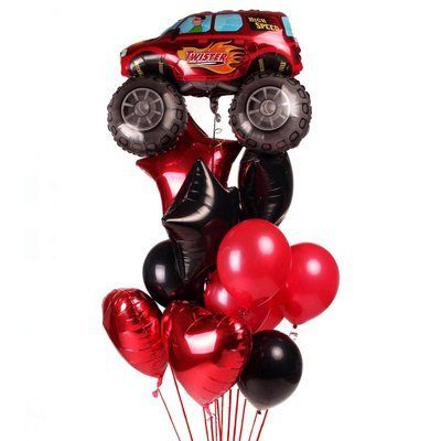 Повітряні кульки з гелієм - Jeep red 162 фото