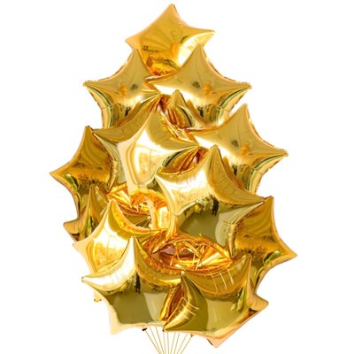 Повітряні кульки з гелієм - Golden stars 111 фото