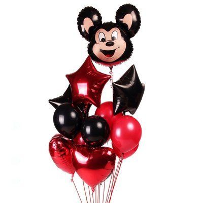 Повітряні кульки з гелієм - Mickey red 640 фото