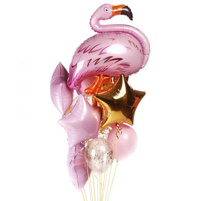 Повітряні кульки з гелієм - Flamingo 126 фото