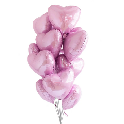 Повітряні кульки з гелієм - Pink hearts 304 фото