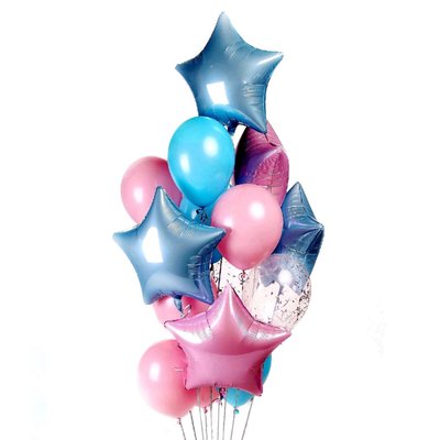 Повітряні кульки з гелієм - Pink & blue 134 фото