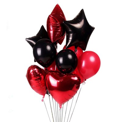 Повітряні кульки з гелієм - Red & black 319 фото