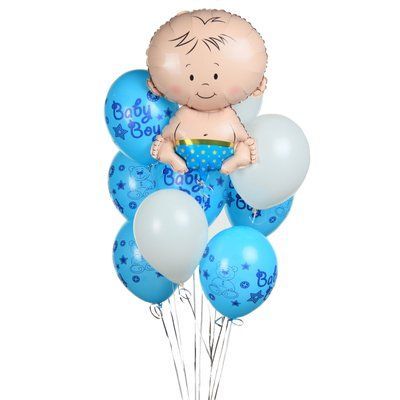 Повітряні кульки з гелієм - Baby boy 405 фото