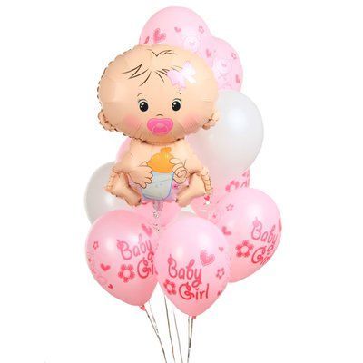 Повітряні кульки з гелієм - Baby girl 407 фото